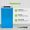 Alpine Industries Square Recycling Bin, 29 Gallons, Blue Can, Square Opening Lid ALP4450-KIT-BLU-S